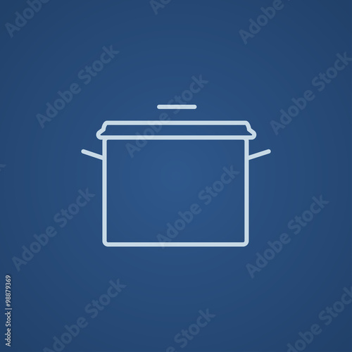 Saucepan line icon.