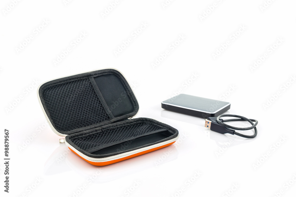 External hard drive carrying case. External hard drive carrying case.
