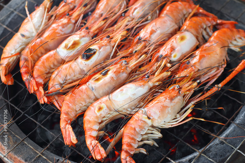 asian shrimp barbecue in japan