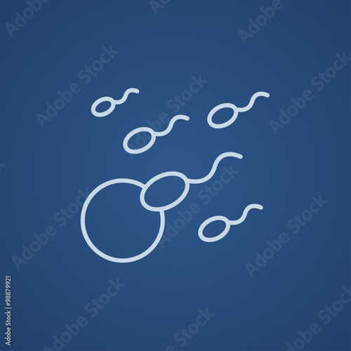 Fertilization line icon.