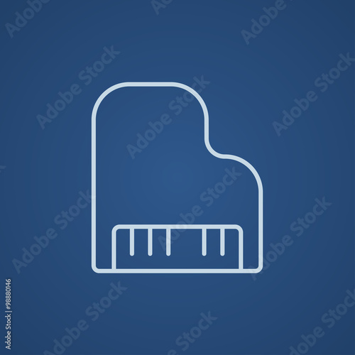 Piano line icon.