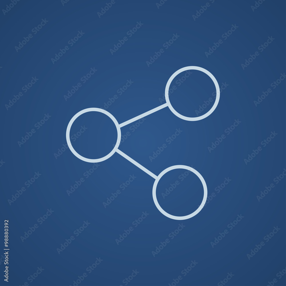 Social network line icon. Social network line icon.
