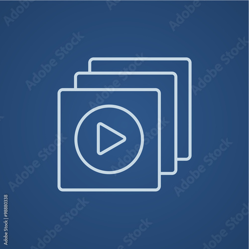Media player line icon.
