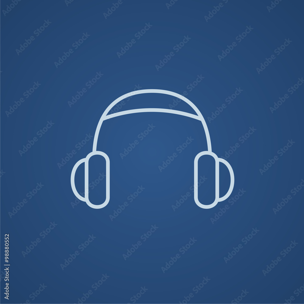 Headphone line icon. Headphone line icon.