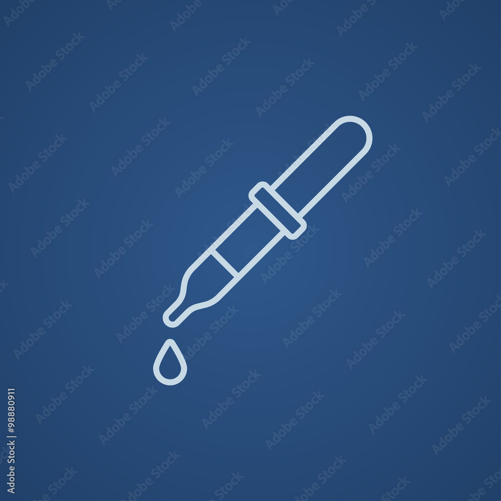 Pipette line icon. Pipette line icon.
