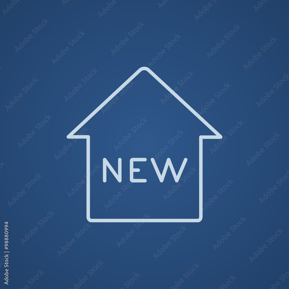 New house line icon.