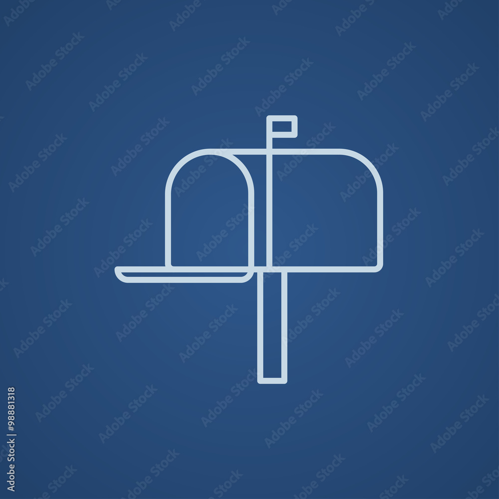 Obraz premium Mail box line icon.