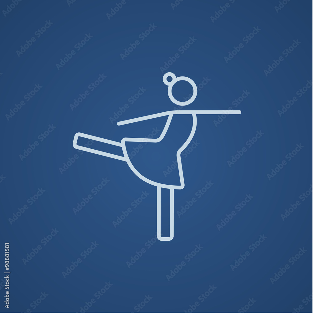 Female figure skater line icon. Female figure skater line icon.