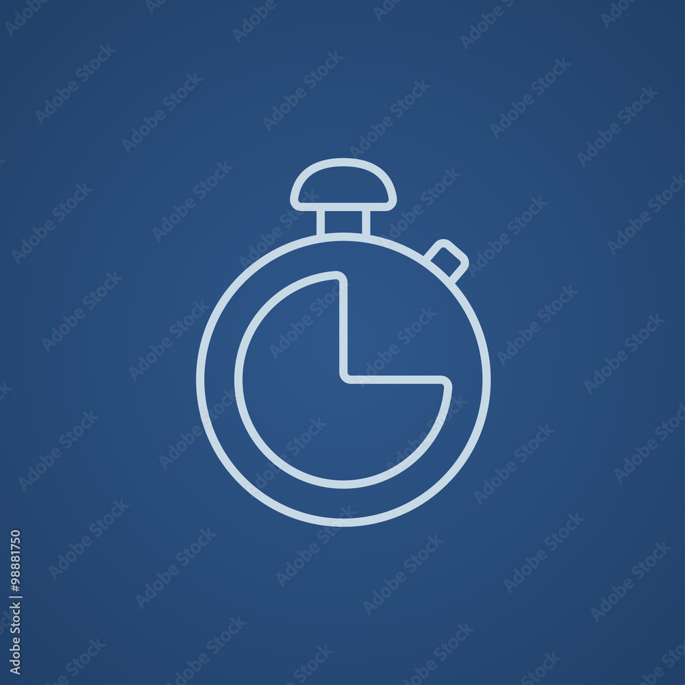 Stopwatch line icon. Stopwatch line icon.