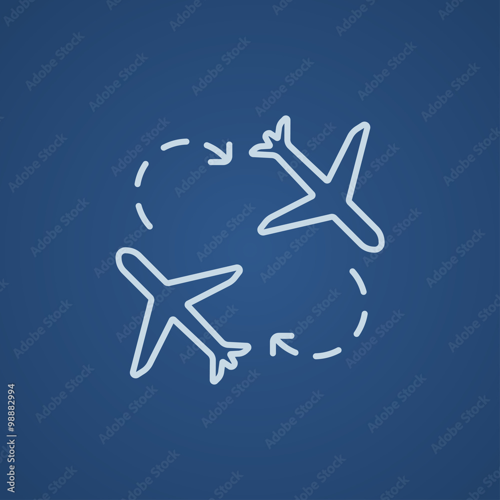 Airplanes line icon.