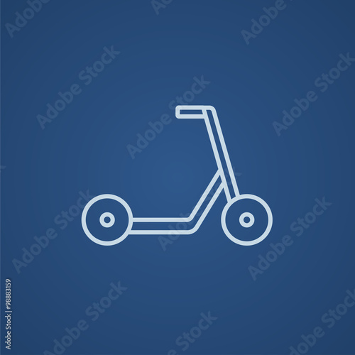Kick scooter line icon.