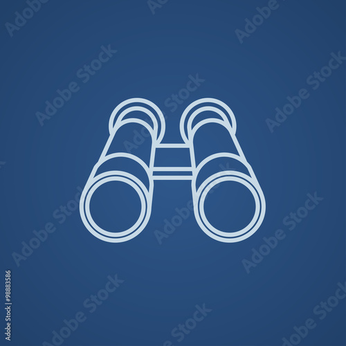 Binocular line icon.