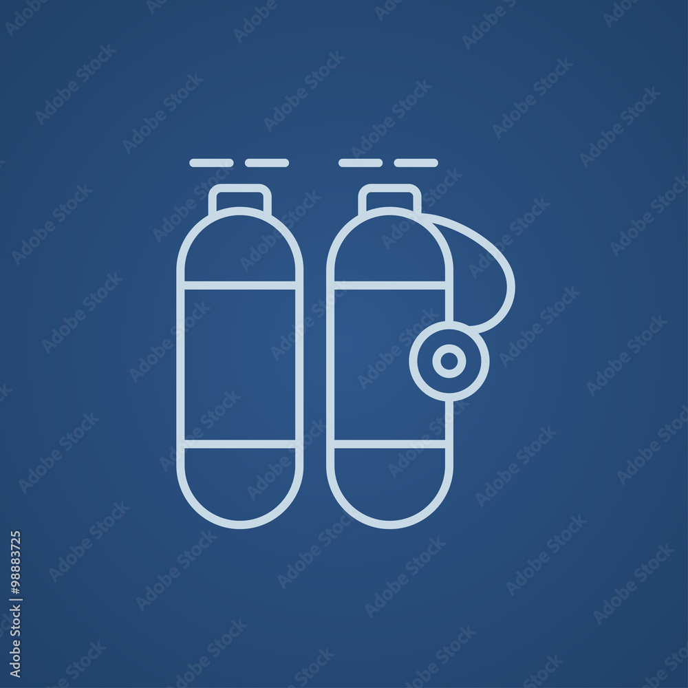Oxygen tank line icon. Oxygen tank line icon.