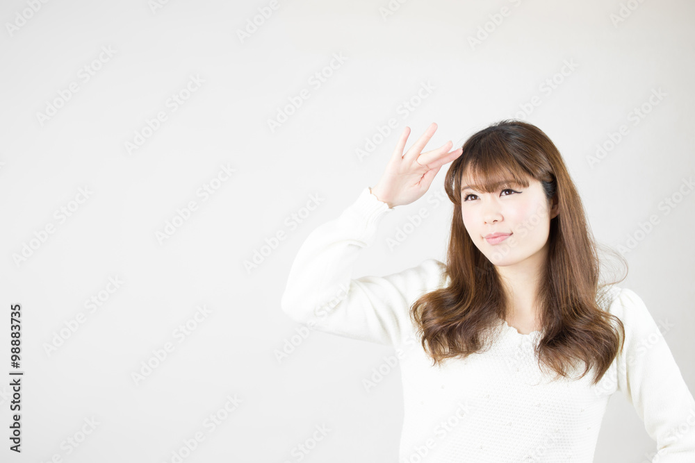 ポートレート(白バック・セーター) ポートレート(白バック・セーター)