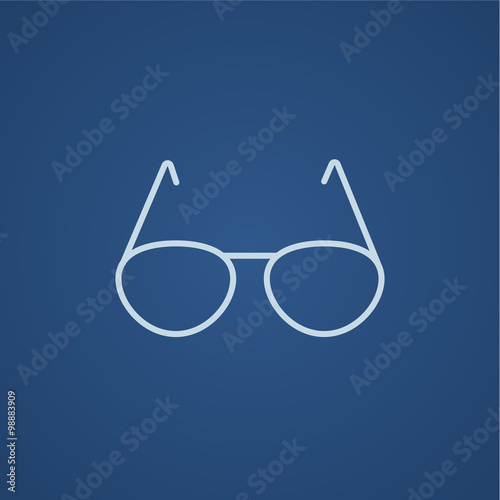 Eyeglasses line icon.