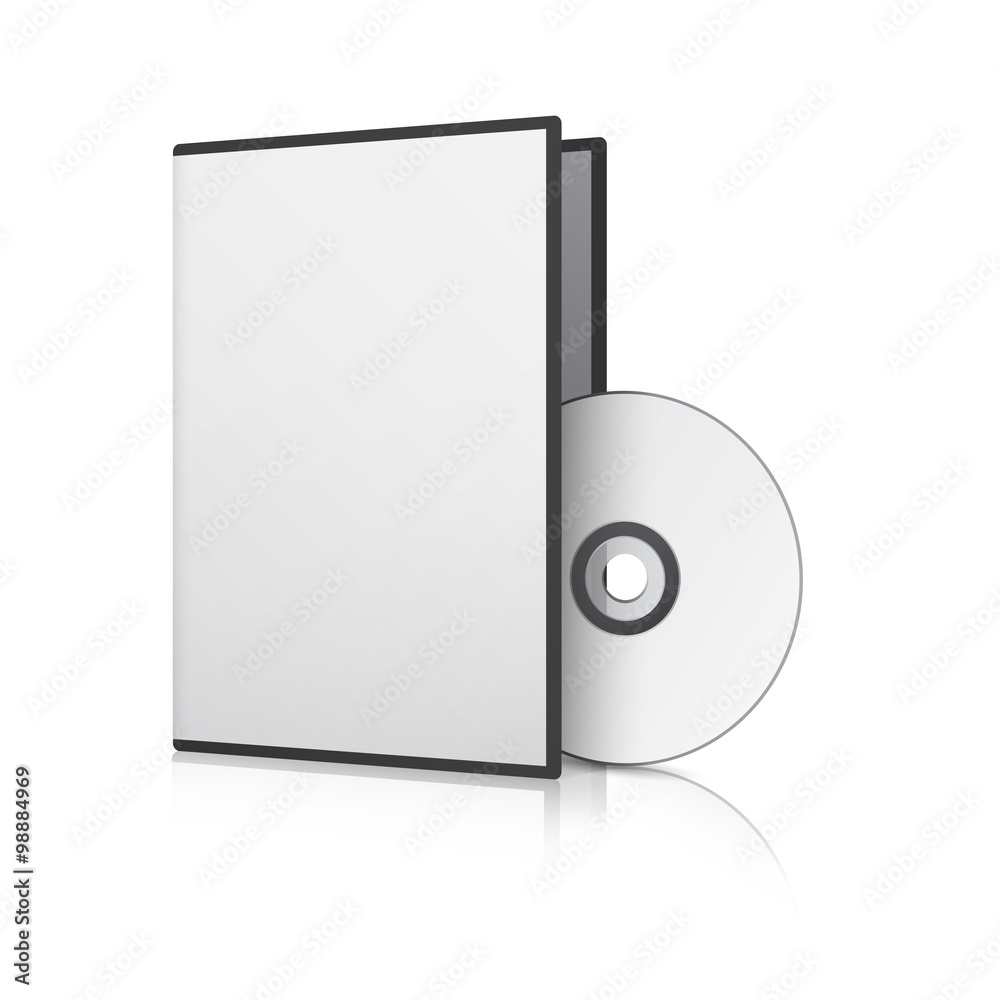 Fototapeta premium Blank Case and Disk. Vector Illustration