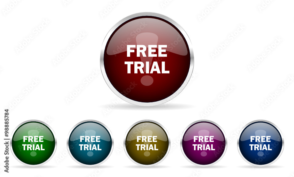 free trial vector icons set free trial vector icons set