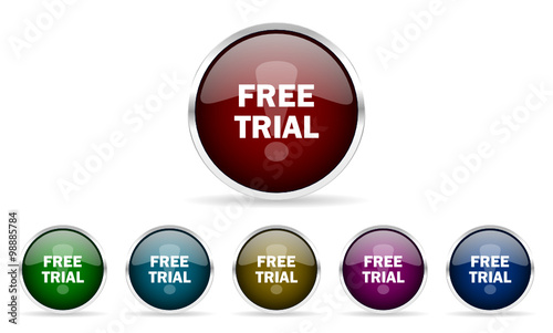free trial vector icons set