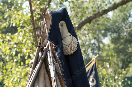 uniform, a weapon of the French army of Napoleon times photo