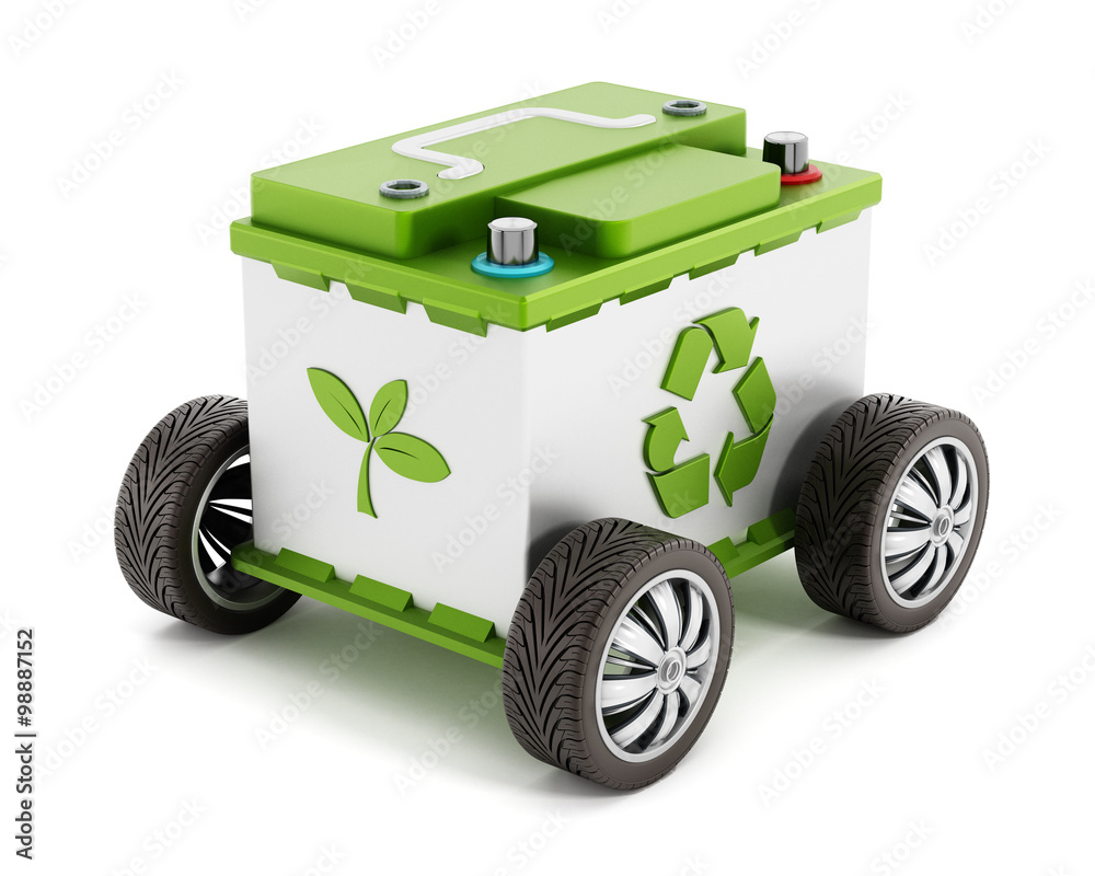 Recyclable car battery with tyres Recyclable car battery with tyres