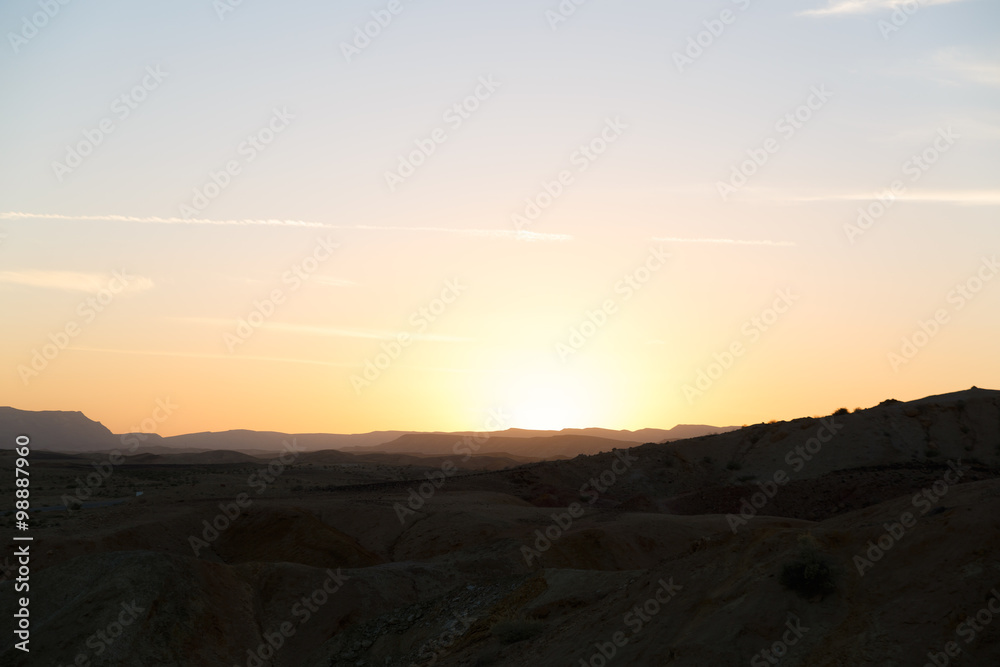 Sunset in the mountains