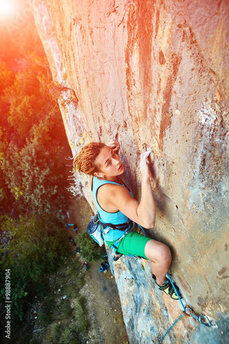 female rock climber 