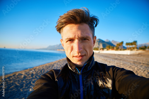  young man on the beach