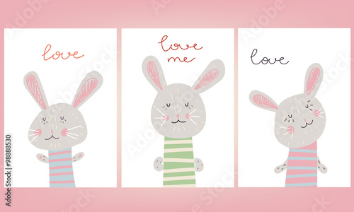Sweety Rabbits Card Set