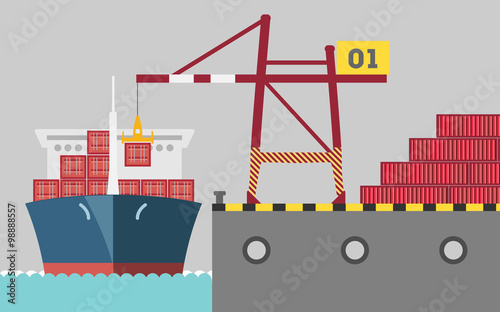graphic of cargo port