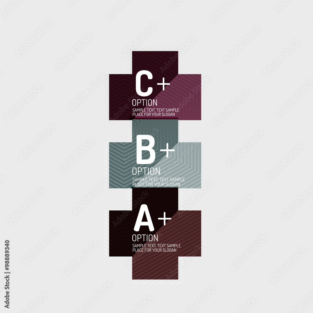 Paper style abstract geometric shapes with infographic options Paper style abstract geometric shapes with infographic options