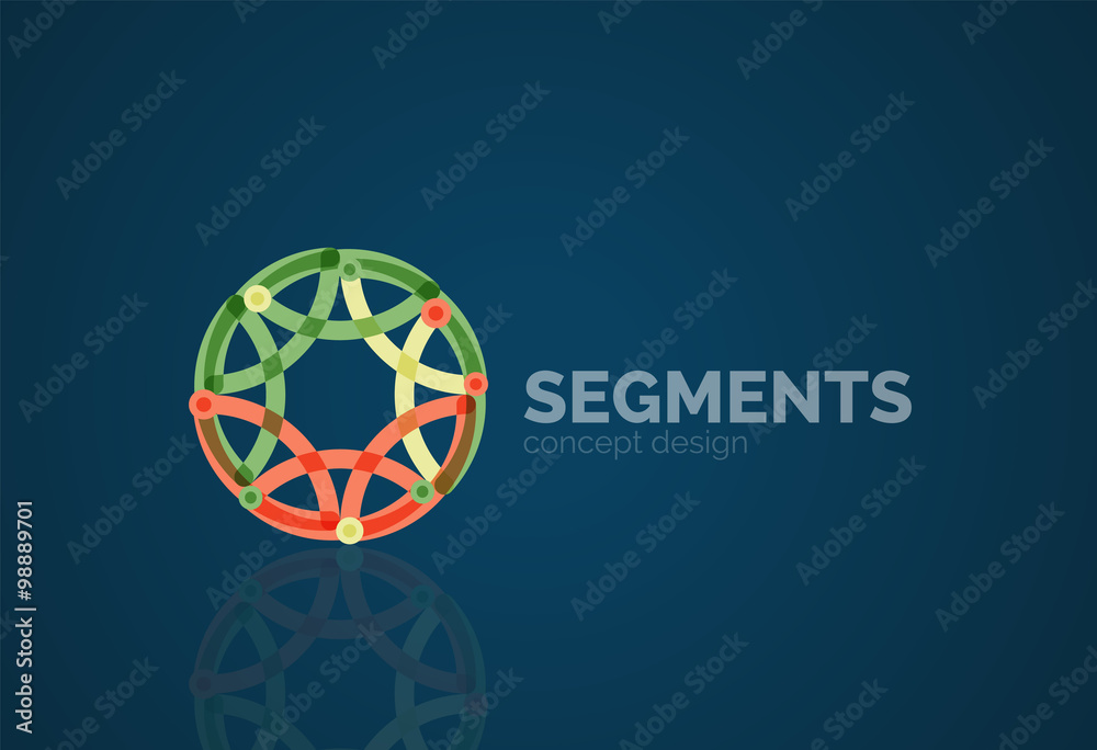 Vector outline minimal abstract geometric logo Vector outline minimal abstract geometric logo