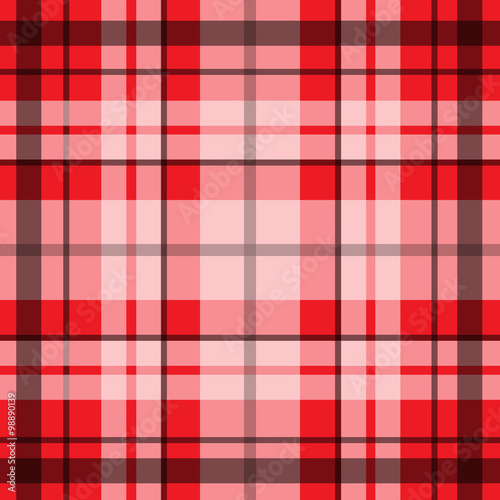 Vector seamless scottish tartan pattern in red, balck and white.British or irish celtic design for textile, clothes, fabric or for wrapping, backgrounds, wallpaper