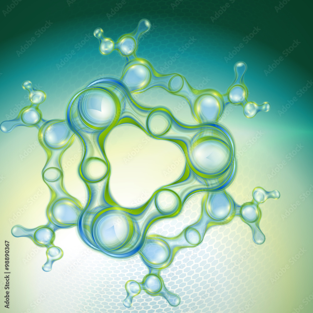 Abstract background with molecules Abstract background with molecules