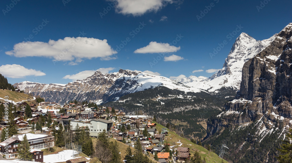 Murren, famous Swiss skiing resort