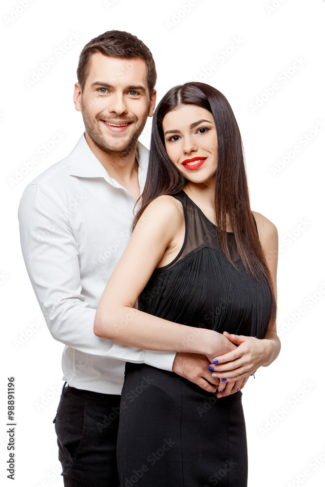 Portrait of a beautiful young happy smiling couple Portrait of a beautiful young happy smiling couple