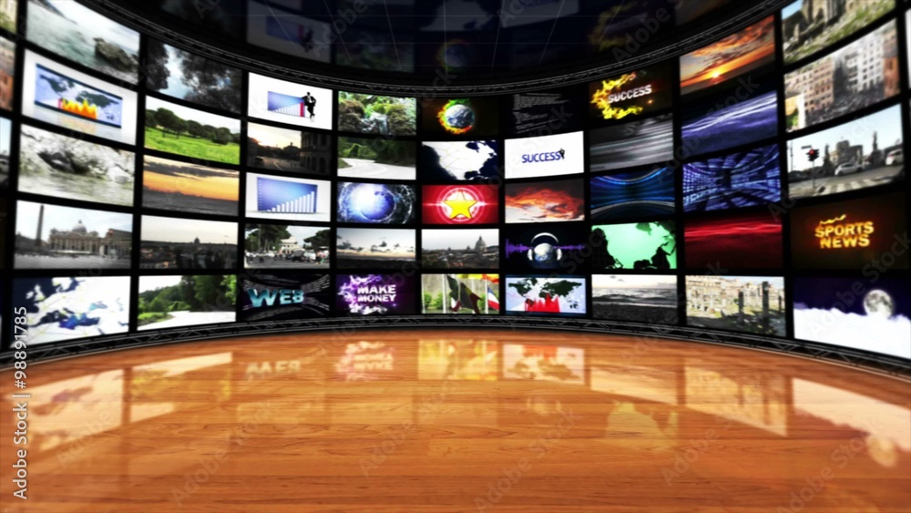 Monitors Room, Technology Concepts, Loop, 4k
