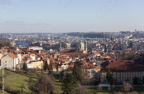 Прага со смотровой площадки Страговского монастыря. Чехия. © aphonua
