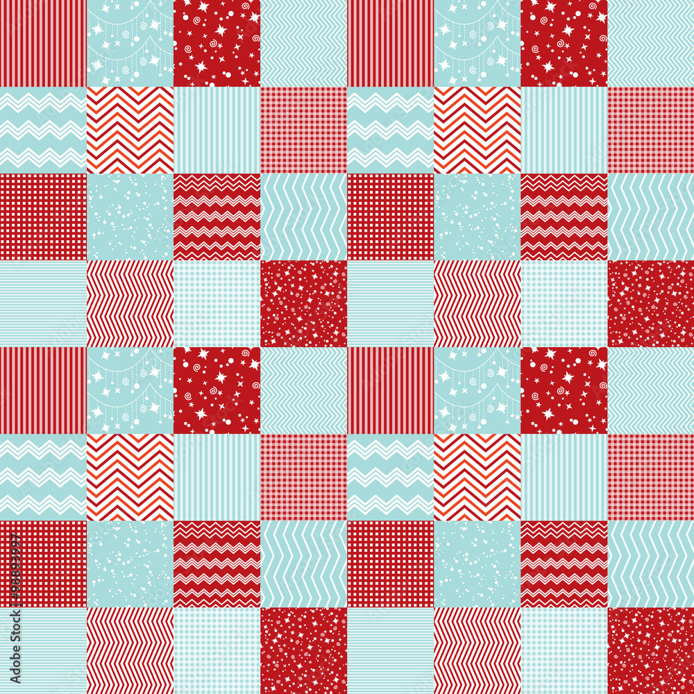 Pattern in patchwork style Merry Christmas Pattern in patchwork style Merry Christmas