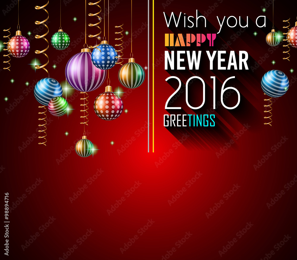 2016 Happy New Year Background for your Flyers and Greetings Card