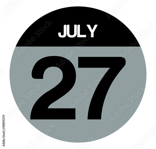 27 july calendar circle