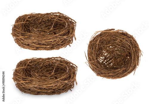 Easter - decorative nest for eggs isolated.