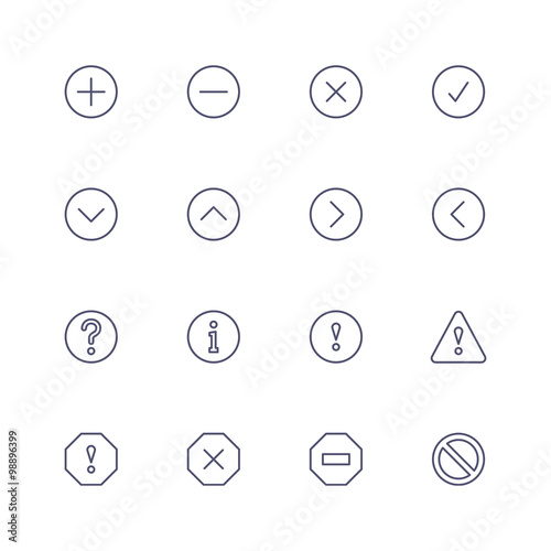 Symbols and arrows icons