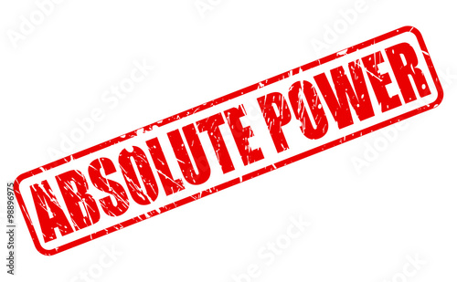 ABSOLUTE POWER red stamp text