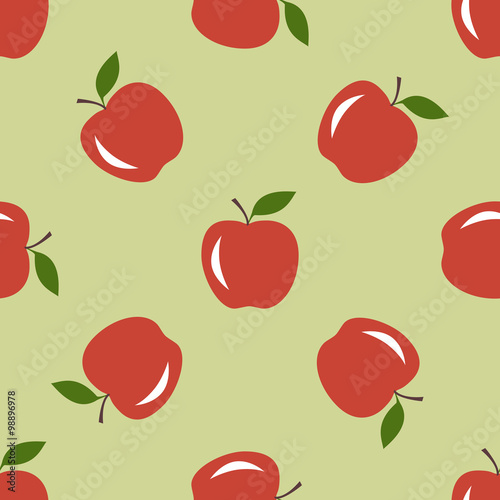 Seamless pattern with apples motif