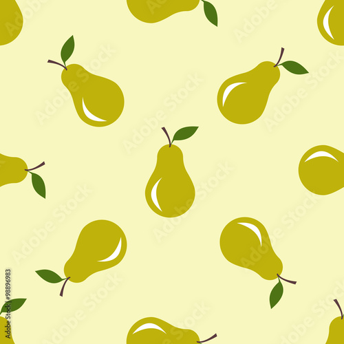 Seamless pattern with pears motive