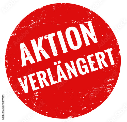 Aktion verlängert Stempel rot