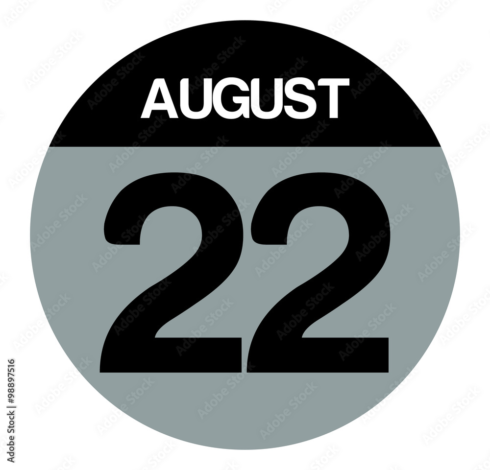 22 august calendar circle 22 august calendar circle