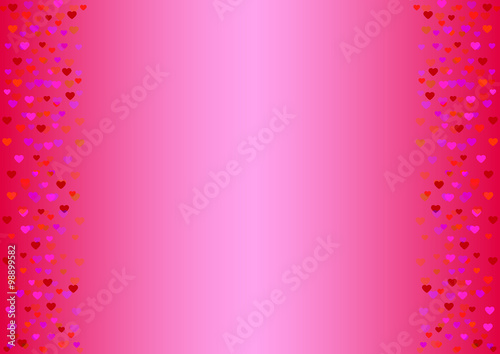 

delicate pink background with hearts in shades of red