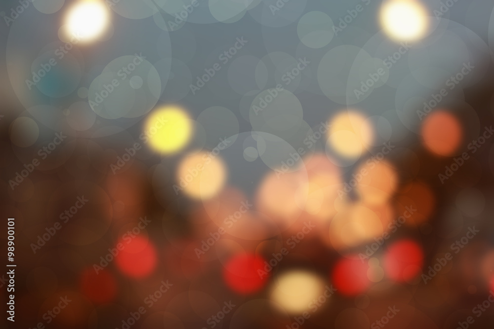 Abstract circular bokeh background of HAPPY NEW YEAR 2016 light use blurred effect background