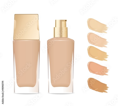 Foundation cosmetic glass tube. 